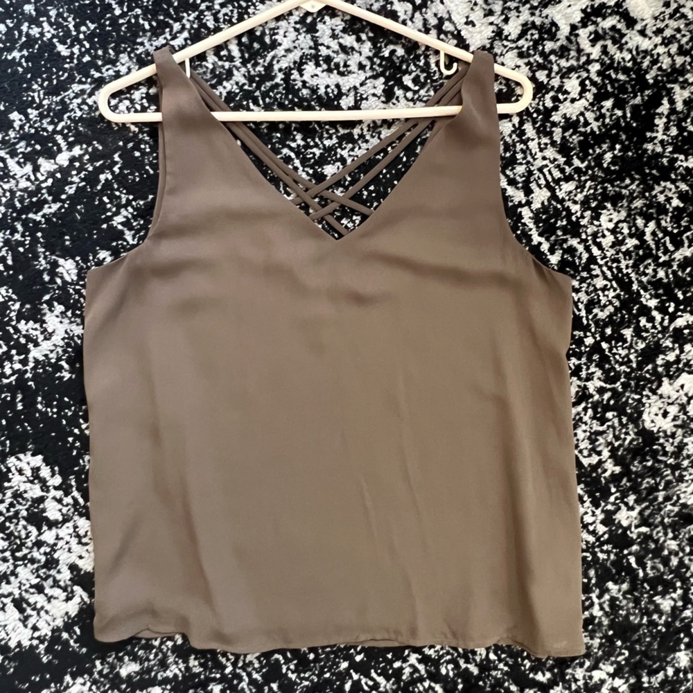Army green blouse from Express